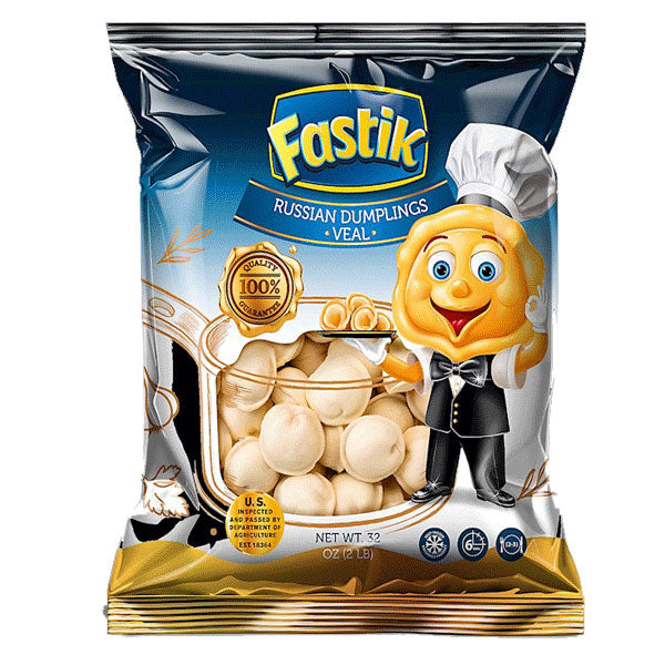 Пельмени (большие) Фастик-Телятина – 2 фунта (907 г)